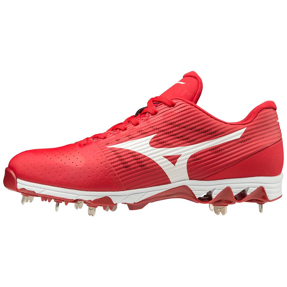 Zapatos Para Beisbol Mizuno 9-Spike Ambition Bajos Metal Para Hombre Rojos/Blancos 9671238-OJ